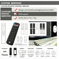 Control Remoto IR de Silicona Resistente RCT030 Compatible con Múltiples Dispositivos para Reproductor de Video, Acepta Logotipo y Diseño de Botones Personalizados