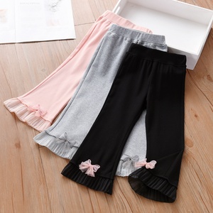 <span class=keywords><strong>Leggings</strong></span> Estivi in Cotone Sottile per Bambine, con Elastico in Vita e Rivestimento in PU, Pantaloni Lunghi Eleganti per Primavera e Autunno - Product Image 2