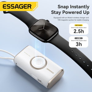 <span class=keywords><strong>ESSAGER</strong></span> ES-D018 Petit chargeur de téléphone portable portable Batterie 10000Mah Power Bank avec chargeur sans fil magnétique pour montre intelligente - Product Image 3
