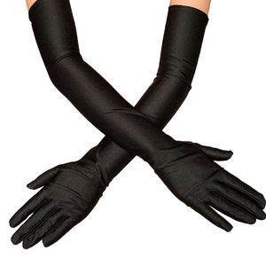 Gants longs de protection solaire d'été pour femmes, fins, pour soirées et occasions formelles, <span class=keywords><strong>mitaines</strong></span> noires, blanches, rouges, champagne, accessoires de robe - Product Image 2