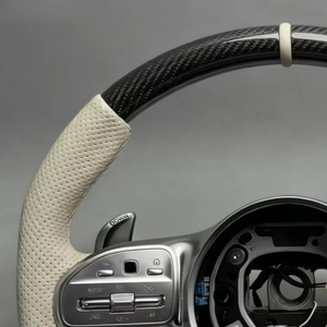 Volant sport en carbone pour Mercedes Benz Classe A, <span class=keywords><strong>C</strong></span>, E, <span class=keywords><strong>AMG</strong></span> W166, W176, W204, W205, W213, W463, GLC, Série <span class=keywords><strong>300</strong></span> - Vente Flash - Product Image 2