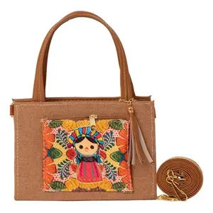 Bolso Mensajero Juvenil Fana Mayra Color Camello de Material Oxford Ecológico Duradero Poliéster Liso Dibujos Animados Dulce Duradero Moda Venta - Product Image 3