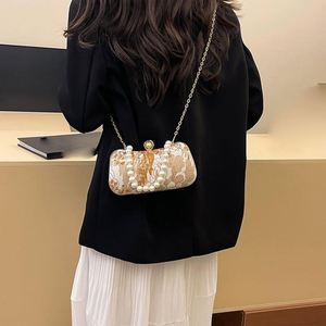 Borse da Sera di Lusso con Ricami di Perle e Fiori 2025, Pochette Scintillante in Stile Cinese per Matrimoni - Product Image 5