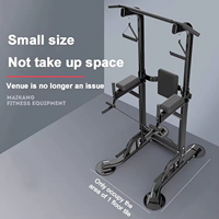 Torre de Ejercicios Multifuncional Ajustable con Barra para Dominadas y Flexiones, Máquina de Entrenamiento de Fuerza