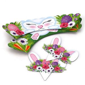Décoration de fête sur le thème de Pâques : Lapin mignon personnalisé pour cupcakes, carte latérale DIY, cadeau pour enfant - Product Image 3