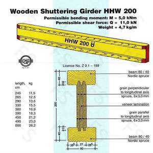 Viga <span class=keywords><strong>de</strong></span> Madera Tipo H20 para Encofrado <span class=keywords><strong>de</strong></span> Construcción - Product Image 2