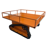 Remorque à chenilles pour tracteur agricole, véhicule de transport à chenilles en caoutchouc avec fonction d'auto-charge, essentiel pour les vergers et les fermes