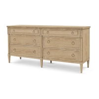 Commode personnalisable à 6 tiroirs en chêne massif, style européen moderne de luxe, avec double tiroir, meuble de rangement pour chambre à coucher, commode d'appoint