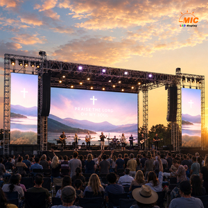 Pantalla LED de Alquiler para Conciertos de Adoración al Aire Libre, Conexión Fija, Video Wall para Escenarios Principales en Eventos de Iglesia - Product Image 1