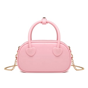 Borsa Portatile in PVC Stile Primaverile, Borsa a Tracolla Colorata, Borsa a Cuscino con Catena per Signore - Product Image 1