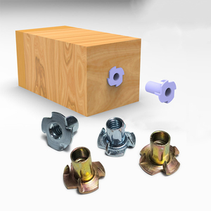 Đai Ốc Hình Trụ Bốn Móng Hệ Mét Mạ Kẽm M5 M6 M8 <span class=keywords><strong>M10</strong></span> Đai Ốc Chữ T Có Ren Cho Đồ Nội Thất Đai Ốc Chèn Ren Cho Đồ Nội Thất - Product Image 3