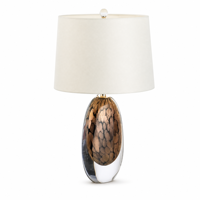 Lampe de table en verre émaillé coloré de luxe, abat-jour en tissu, E27, lampe de chevet, éclairage décoratif pour chambre à coucher, hôtel, intérieur