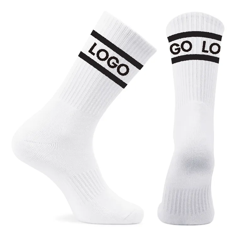 Soxtown Custom Printing Logo Embroidery Blank Sox Crew Men Sport Basketball Cycling Running Tube White Socks