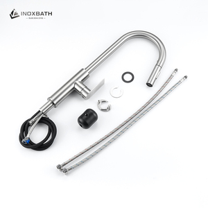 <span class=keywords><strong>Robinet</strong></span> de cuisine monocommande en acier inoxydable 304 de qualité commerciale, robuste, à arc élevé - Product Image 5
