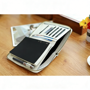 2026 Pebbled-Cream Zippered Leather Binder Budget <b>Planner</b> for Business Personal Use Great <b>Christmas</b> Birthday Gift - Product Image 6