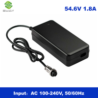 Chargeur rapide pour vélo électrique 54,6 V 1,8 A, alimentation directe usine, adaptateur de charge rapide pour batterie lithium-ion 48 V de vélo électrique
