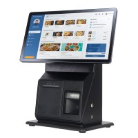 Kiosque à écran tactile rotatif de 15,6 pouces, terminal de paiement modulaire, scanner RFID NFC, caméra, Windows 10, Bluetooth 5.2, Wi-Fi 6
