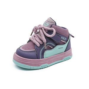 Children's Sports <b>Shoes</b> Autumn Boys' Casual <b>Soft</b> Sole High Top Girls' Bread <b>Shoes</b> Anti Board <b>Shoes</b> High-Top Sneakers - Product Image 5