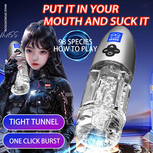 Şeffaf vantuz uçak fincan, erkek otomatik fincan, LCD ekran, ses Masturbator, yetişkin cinsel ürün, yeni ürün - Product Image 2