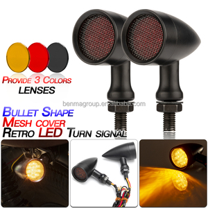 Nhiệm Vụ Nặng Nề Cổ Điển Kim Loại Lưới Bìa <span class=keywords><strong>Cafe</strong></span> <span class=keywords><strong>Racer</strong></span> Xe Máy Chỉ Số LED Lần Lượt Tín Hiệu Ánh Sáng Blinker Cho Cg Gn - Product Image 2