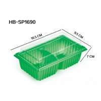 Boîtes d'emballage rectangulaires jetables en PET transparent pour fruits, pâtisseries, pains et gâteaux, qualité alimentaire, vente en gros