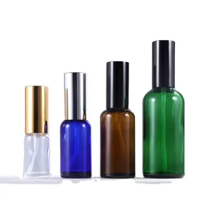 Glass prüh flasche Kosmetik verpackung 5ml 10ml 15ml 30ml 50ml 100ml Amber Fine Mist Sprayer Parfüm-Reinigungs flaschen mit Verschlüssen