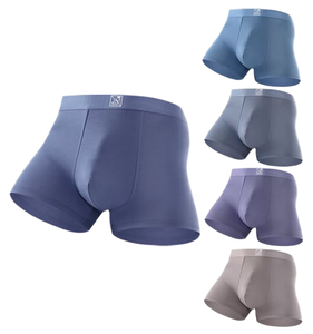 Caleçon de grande qualité pour hommes en coton extensible classique, long, respirant, confortable, personnalisé, taille tricotée imprimée pour adultes - Product Image 1