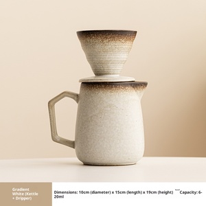 Juego <span class=keywords><strong>de</strong></span> Tazas <span class=keywords><strong>de</strong></span> Café <span class=keywords><strong>de</strong></span> Cerámica Ecológicas <span class=keywords><strong>de</strong></span> Gran Capacidad, Aptas para Lavavajillas, con Filtro y <span class=keywords><strong>Taza</strong></span> para Compartir, Más Vendidas - Product Image 2