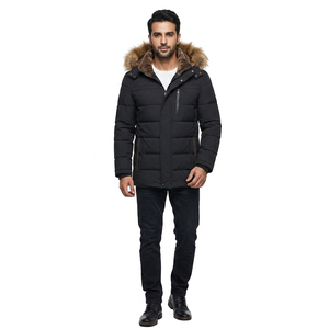 Chaqueta Cortavientos de Lona para Hombre, con Capucha, Cuello Alto, Logotipo Frontal, Estilo Casual, Reversible, de Alta Calidad, para Otoño - Product Image 1