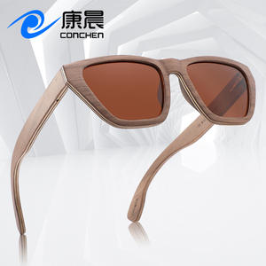 แว่นกันแดดทรงแคทอายไม้ยี่ห้อ Conchen เลนส์โพลาไรซ์ TAC ป้องกันรังสียูวี 400 สำหรับป้องกันแสงแดดและแฟชั่นการเดินทาง - Product Image 1