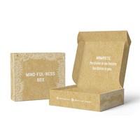 Boîtes postales personnalisées à encre blanche ondulée et à couvercle rabattable Pantalon de survêtement en papier kraft Emballage de vêtements Chaussettes gaufrées