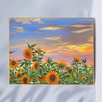 Lu Hua Art – 30 tableaux numériques modernes de roses florales, peints à la main, en bois massif, pour e-commerce et dropshipping