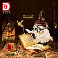 DK7037 Modelo de Escena de Búho Mago de Fantasía, 1162 Piezas con Luz LED, Libro Mágico, Coleccionable de Escritorio, Sets de Bloques de Construcción DIY para Ensamblar