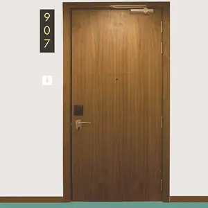 Fire Resistance and 45 dB Sound-proof Acoustic Wooden Door Solid core soundproof hotel wooden interior door