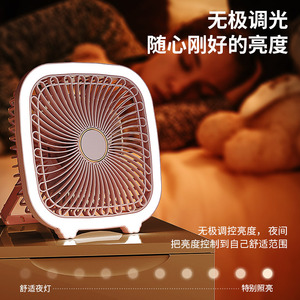 Ventilateur portable à clipser avec batterie rechargeable USB, moteur DC, pour la maison, le bureau, le dortoir, couleur rose, version avec lumière nocturne 1200ml - Product Image 4