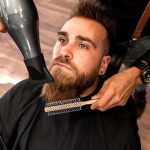 Logo personnalisé petite <span class=keywords><strong>brosse</strong></span> à cheveux ionique en bois écologique moderne professionnelle pour hommes <span class=keywords><strong>barbe</strong></span> pour la maison séchage lissage boucles frange - Product Image 5