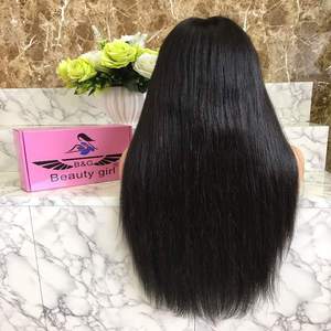 Beauty Girl 100% pelucas de cabello humano virgen recto hasta el hombro estilo de cabello mezcla de colores Pixie rizos HD peluca - Product Image 2