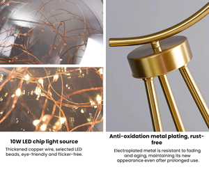 Lampe sur pied moderne de luxe en verre <span class=keywords><strong>doré</strong></span> JYLIGHTING, style nordique, LED, pour la décoration du salon - Product Image 5