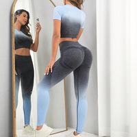 Pantalon de yoga respirant taille haute à séchage rapide avec fonction de changement de couleur ensemble de vêtements de sport d'entraînement de levage des fesses