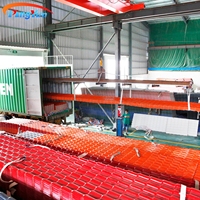 Tejas de Resina Sintética de PVC ASA Impermeables Estilo Español con 1050mm de Ancho