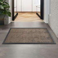 Tapis d'entrée intérieur de style moderne commercial, robuste, rembourré et résistant à la saleté, lavable, pour le nettoyage des sols de bureau, tapis de porte