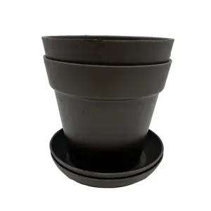 2024 new business Recycled Coffee Grounds material Degradable planter pots for home decoration