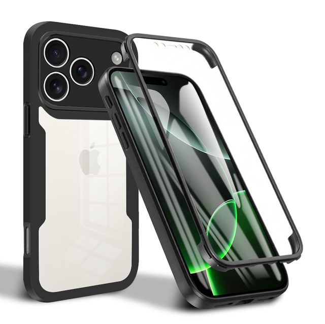For iPhone 17 Pro 16 15 14 13 12 11 Pro Max 360 Case Full Coverage Protection Screen Protector Protective Bumper Shell Funda