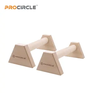 WP8002 Packung aus 2 Massivholz-Push-Up-Stand parallele Stangen Parallettes Stützen Calisthenics-Übungen