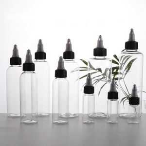 3Oz 4Oz 5Oz 8Oz 12Oz Rõ Ràng Pet Nhựa Twist Top Cap Bóp Applicator Tóc Dầu Chai Với Tùy Chỉnh - Product Image 3