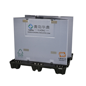 Conteneur d'expédition en vrac pliable, bac en plastique, grande palette en plastique pliable avec couvercle - Product Image 2