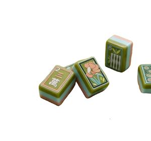 Tuiles de <span class=keywords><strong>Mahjong</strong></span> Américaines en Acrylique Rose Premium Style Luxe pour 4 Joueurs – Divertissement - Product Image 1