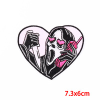 Offre Spéciale d'usine personnalisé Punk presse à chaud Logo Badge patchs de broderie dessin animé tête de tigre Patch de transfert de chaleur pour vêtements
