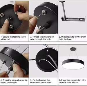 现代 LED 六角形吊灯 蜂窝组合拼接办公室 LED 六角形吊灯 - Product Image 3