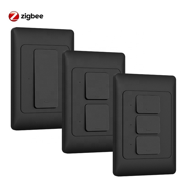 Smart Life App Remote Control Zigbee No Neutral No Capacitor Physical Push Button Smart Wall Switch APP Controlled Power Switch